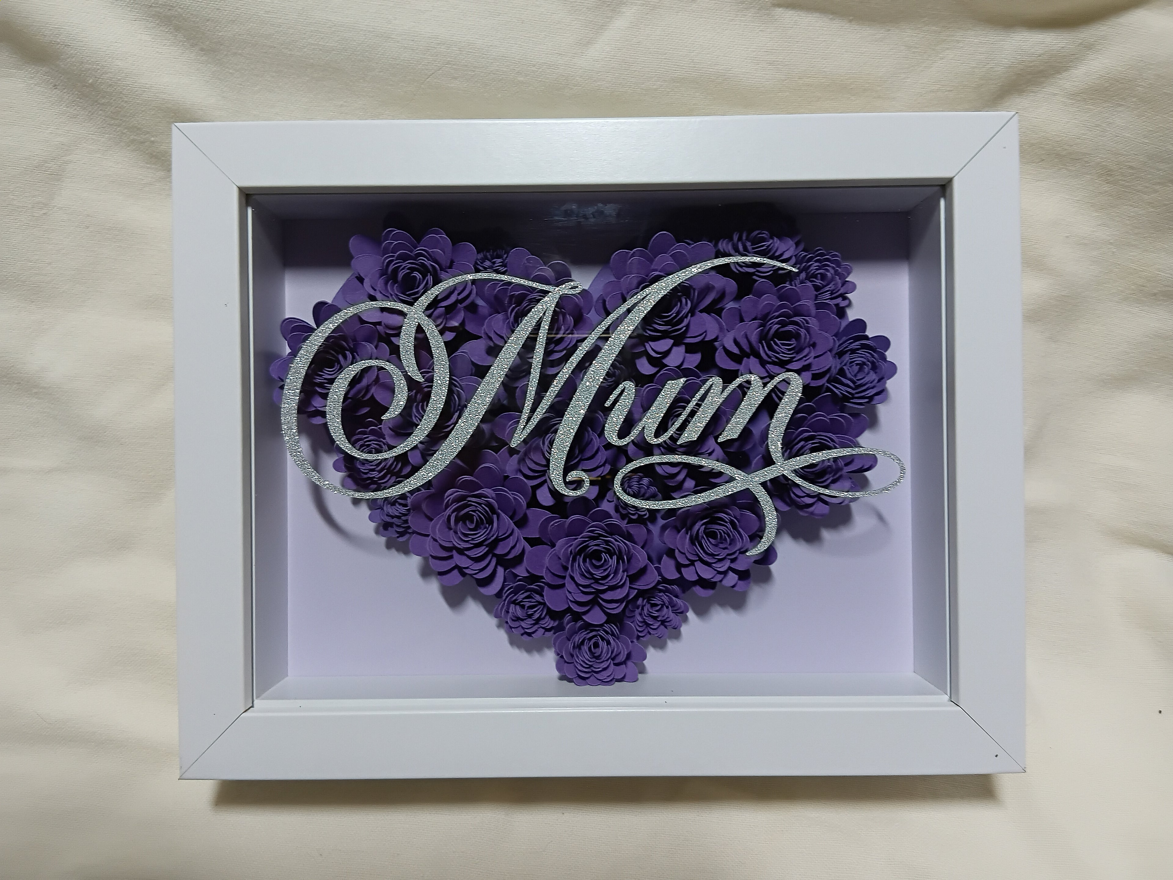 Personalised Flower Shadow Box – 15×20cm