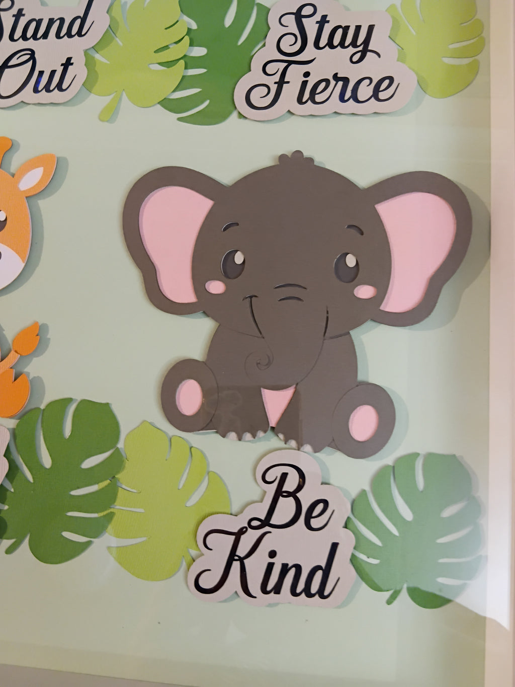 Jungle Animals Shadow Box 50cm x 50cm