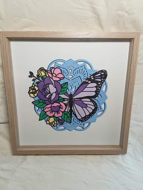 Layered Butterfly shadow box