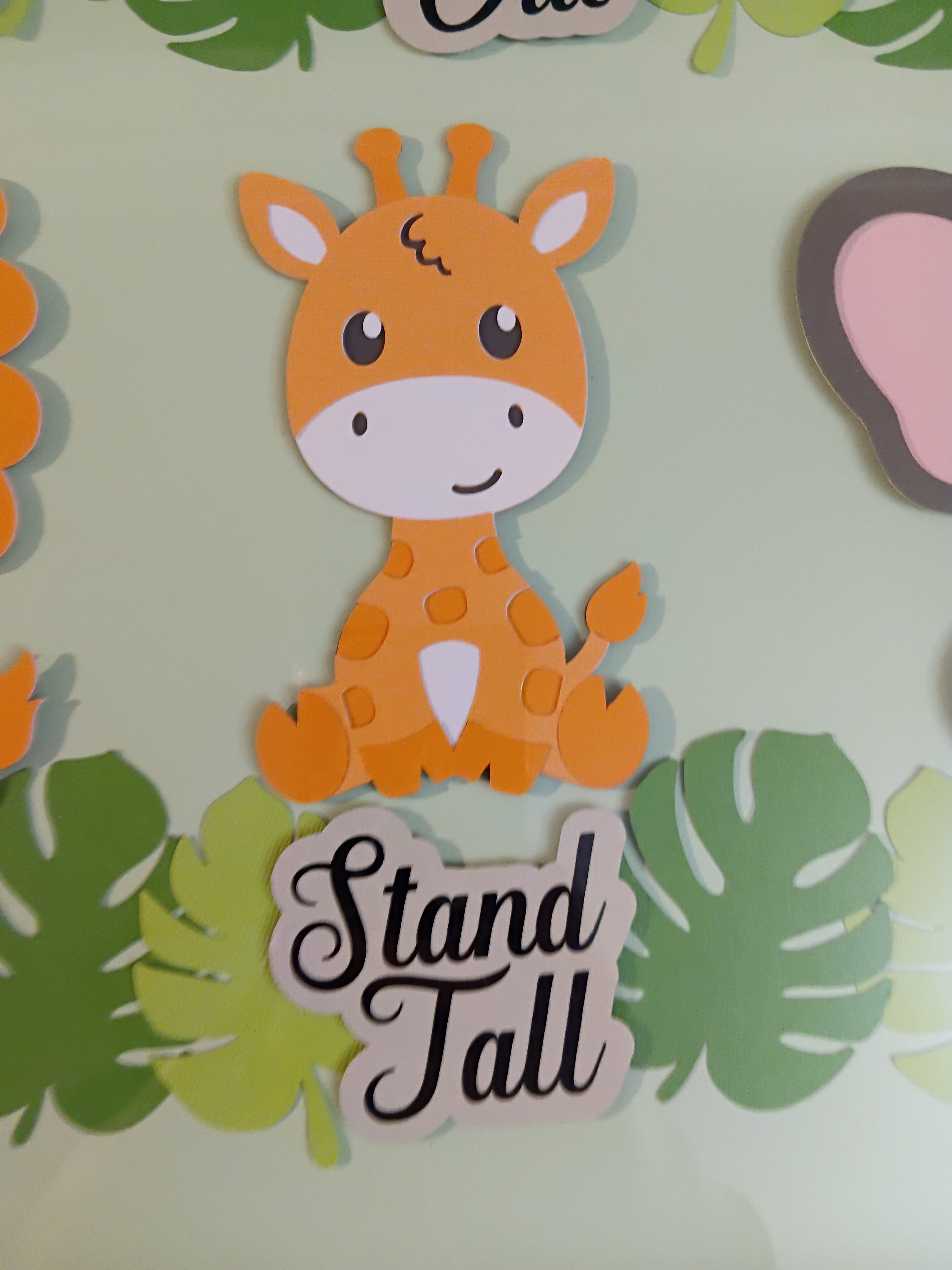Jungle Animals Shadow Box 50cm x 50cm