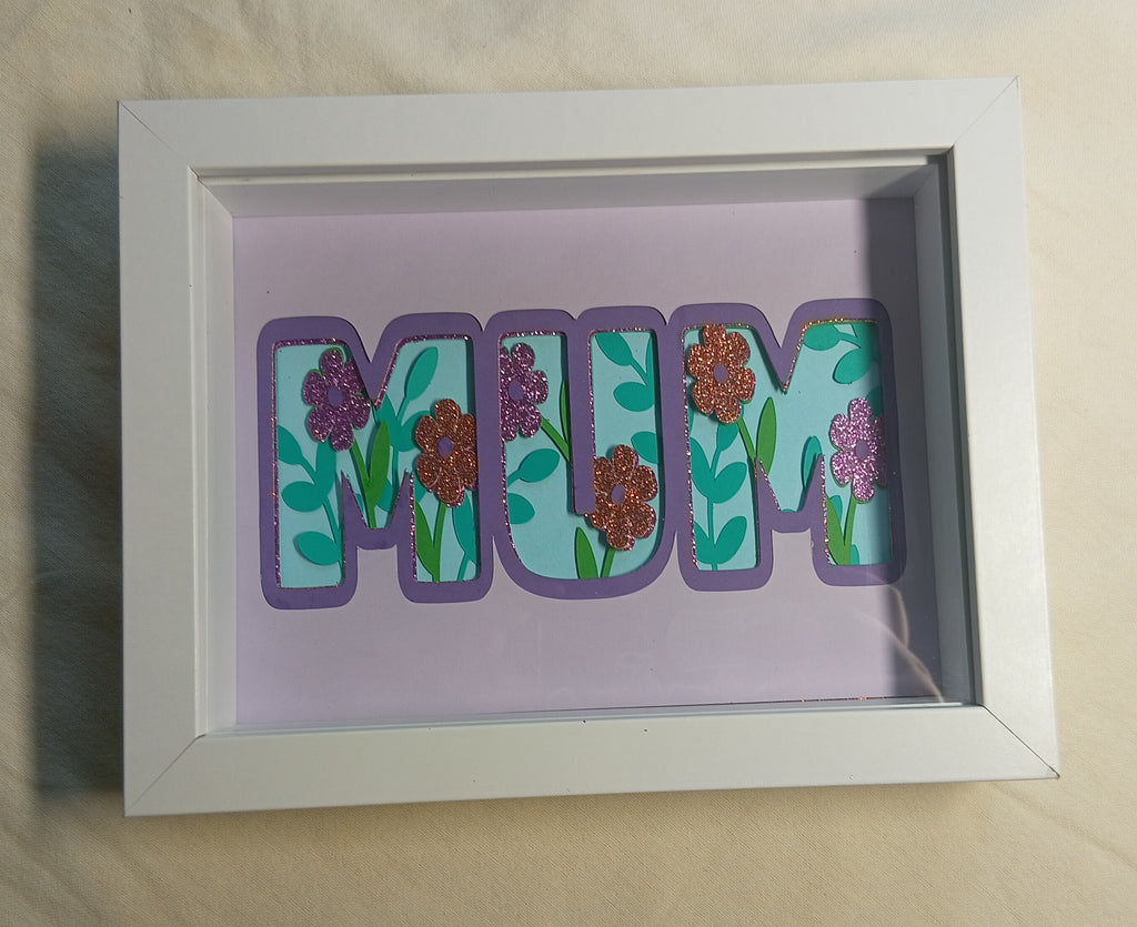 Layered Mum Shadow Box – 20cm x 15cm