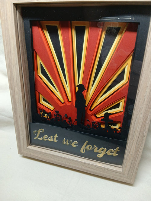 ANZAC Day Shadow Box – 20cm x 15cm