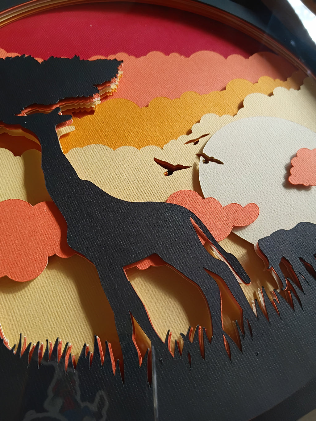 Sunset Giraffe 30cm × 30cm