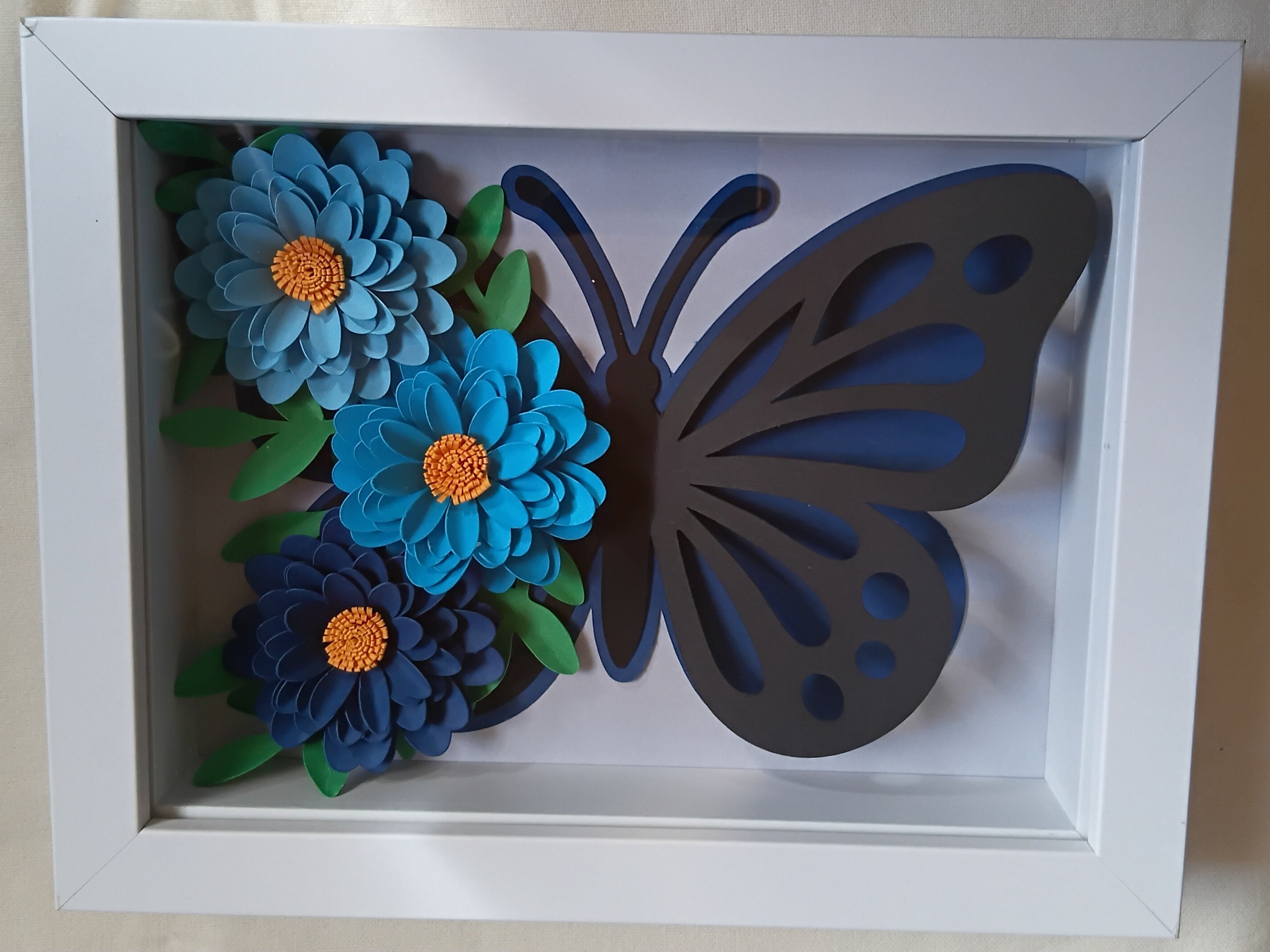 Floral Butterfly 20cm x 15cm