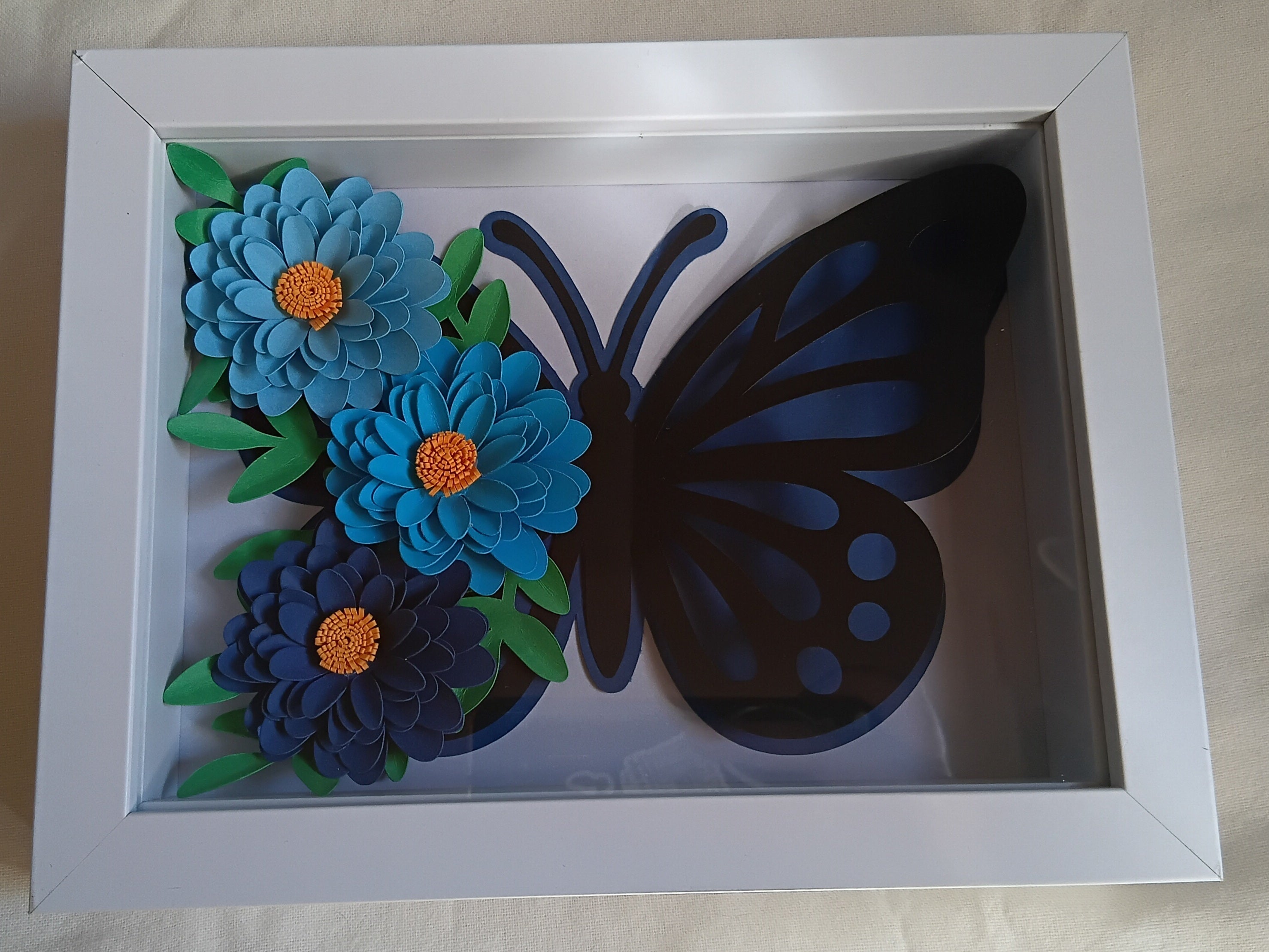 Floral Butterfly 20cm x 15cm