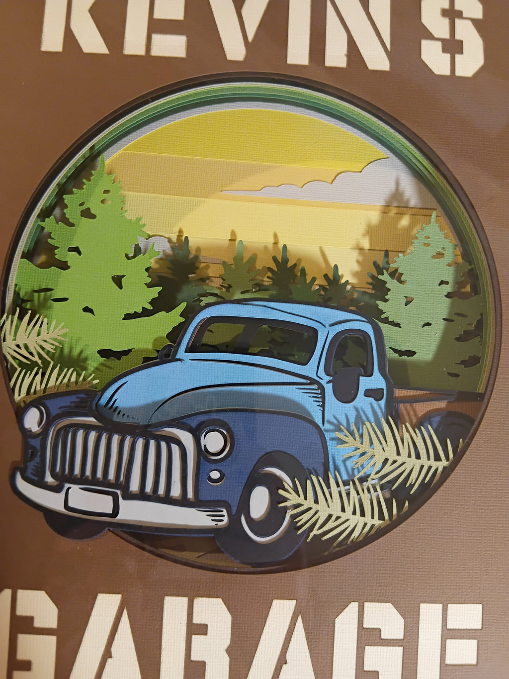 Personalised Garage Shadow Box Frame 30cm x 30cm