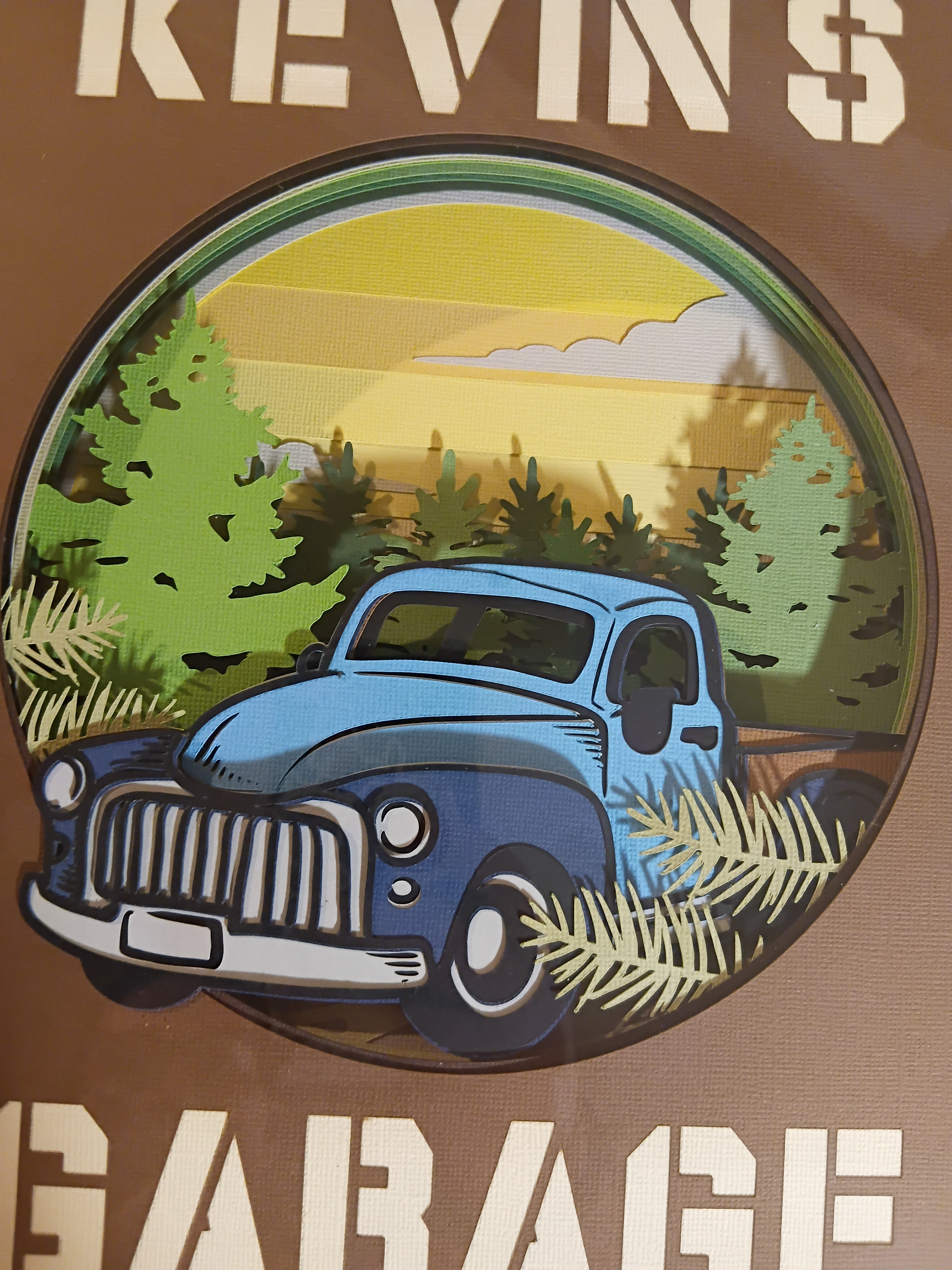 Personalised Garage Shadow Box Frame 30cm x 30cm