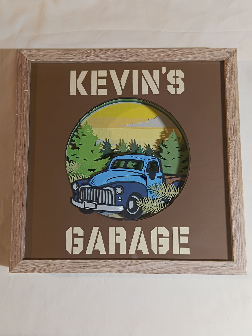 Personalised Garage Shadow Box Frame 30cm x 30cm