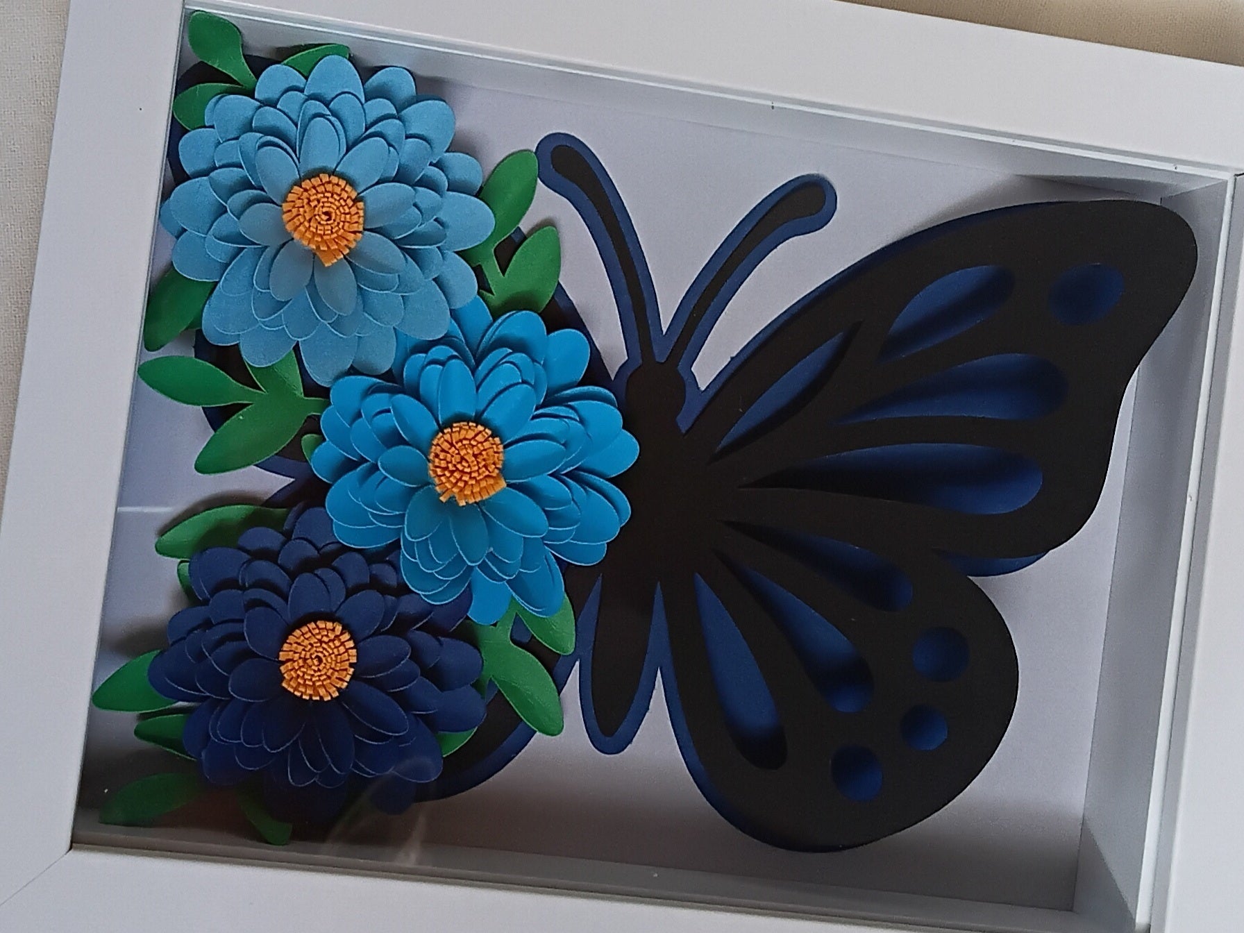 Floral Butterfly 20cm x 15cm