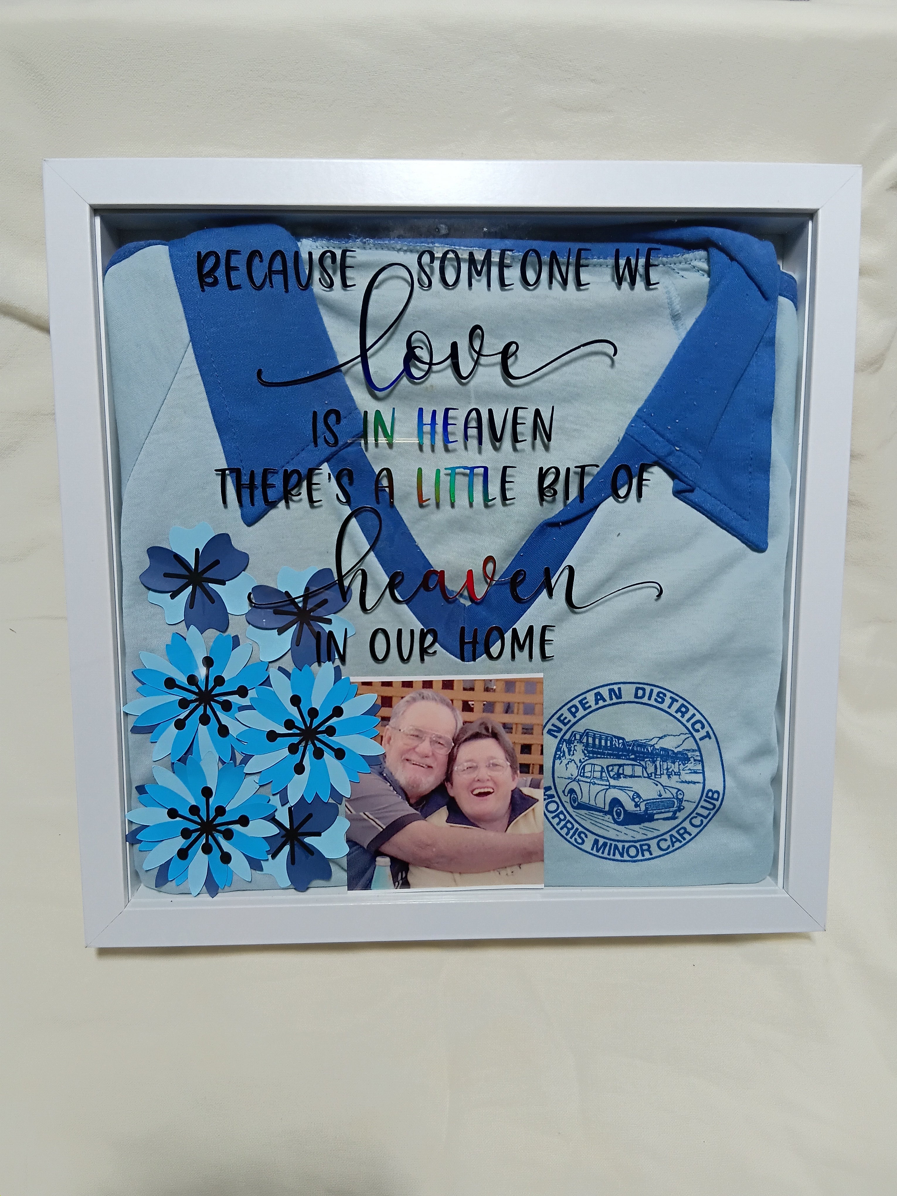 Personalised Flower Shadow Box 30×30cm