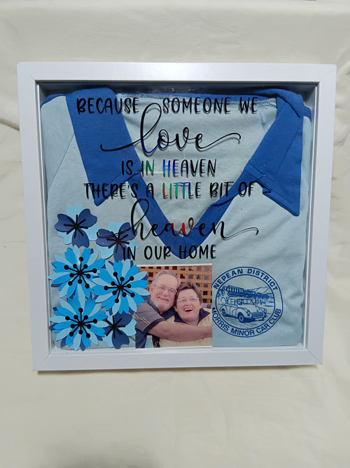 Personalised Flower Shadow Box 30×30cm