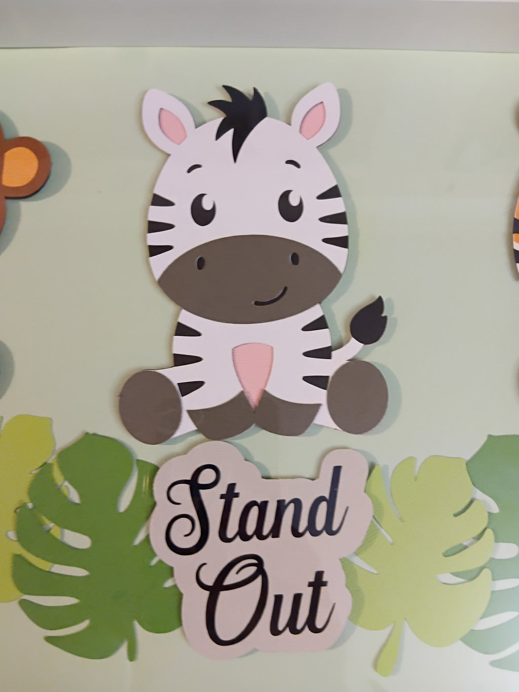 Jungle Animals Shadow Box 50cm x 50cm