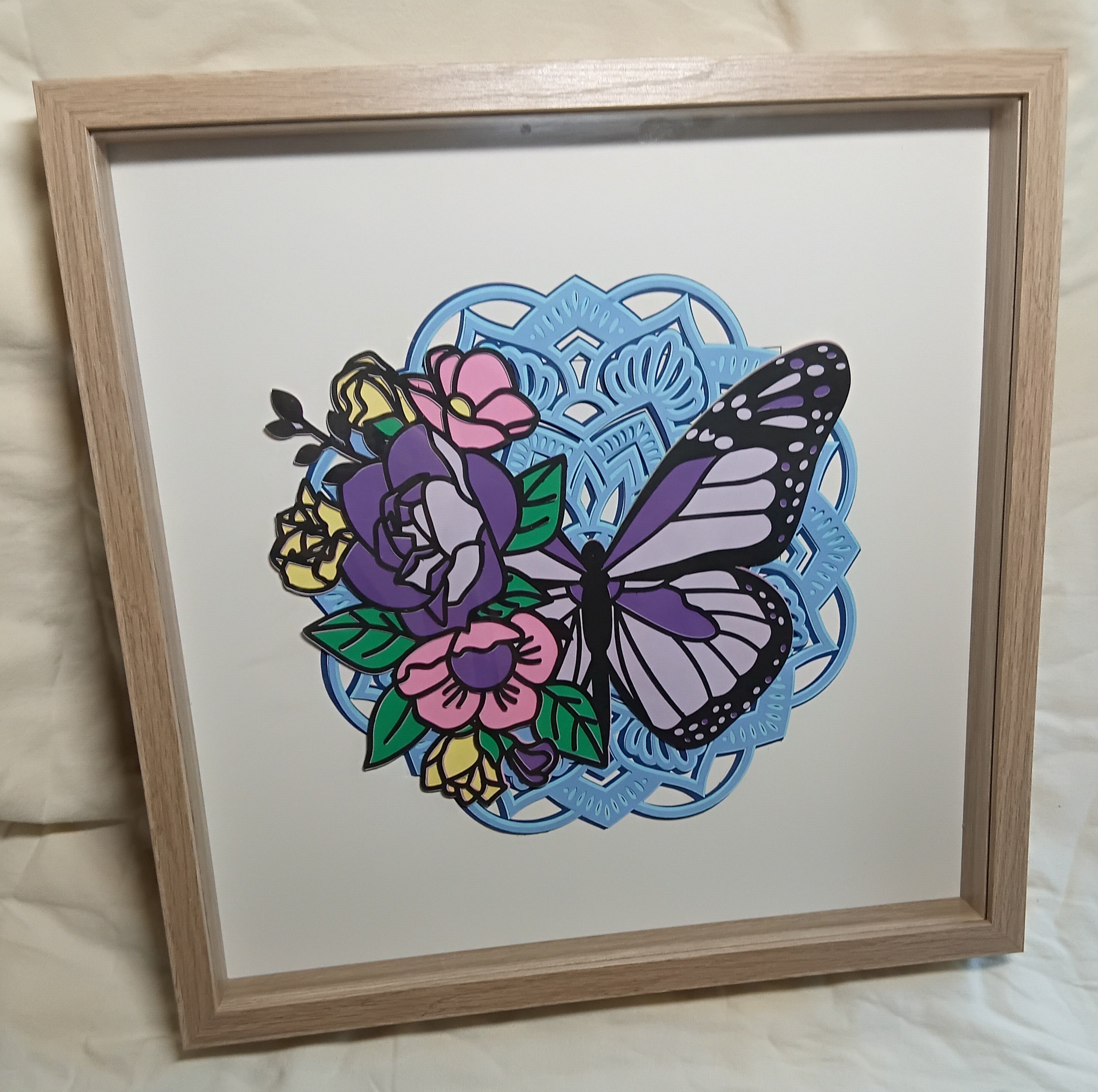 Layered Butterfly shadow box