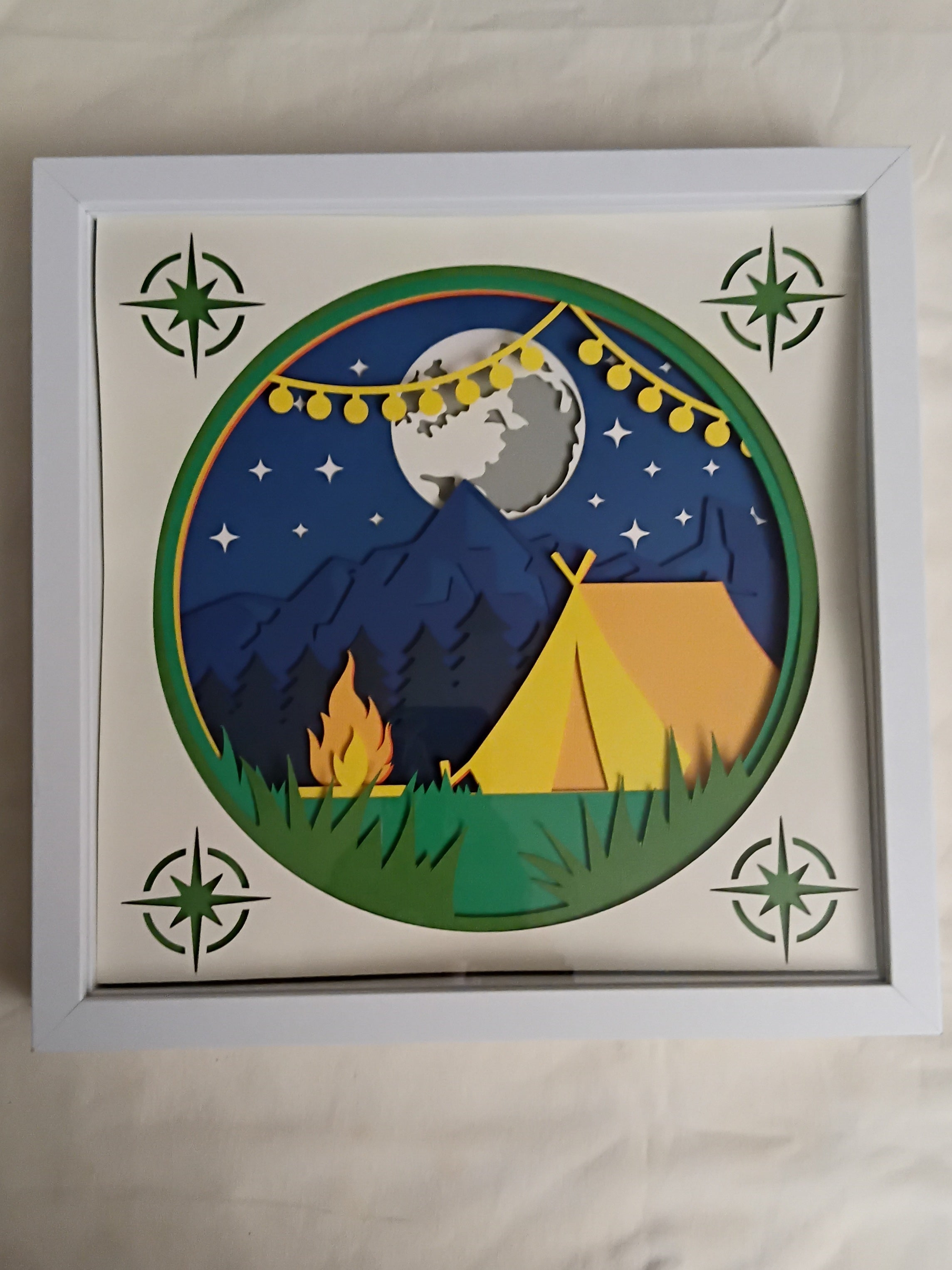Camping Light Up Shadow Box