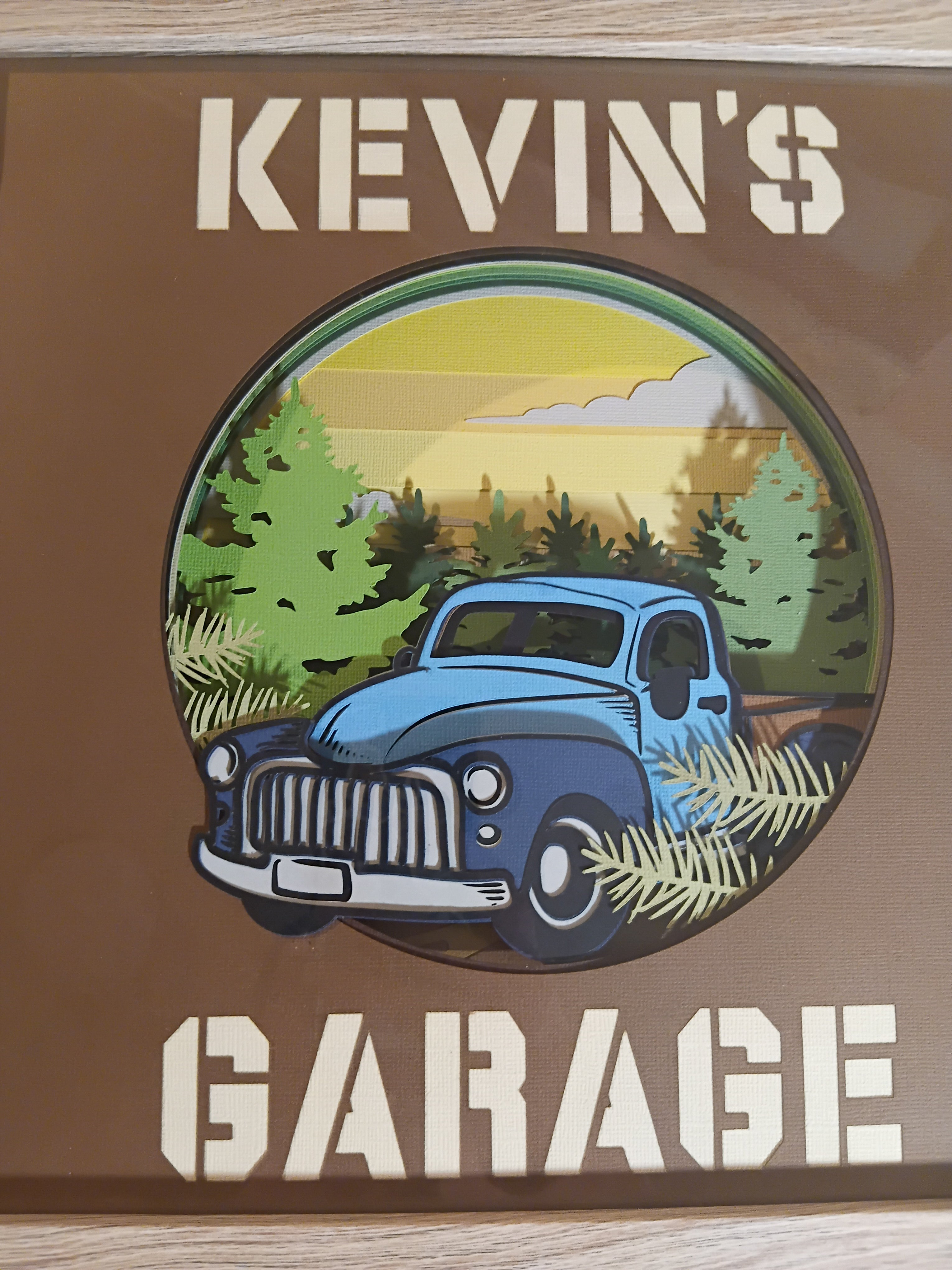 Personalised Garage Shadow Box Frame 30cm x 30cm