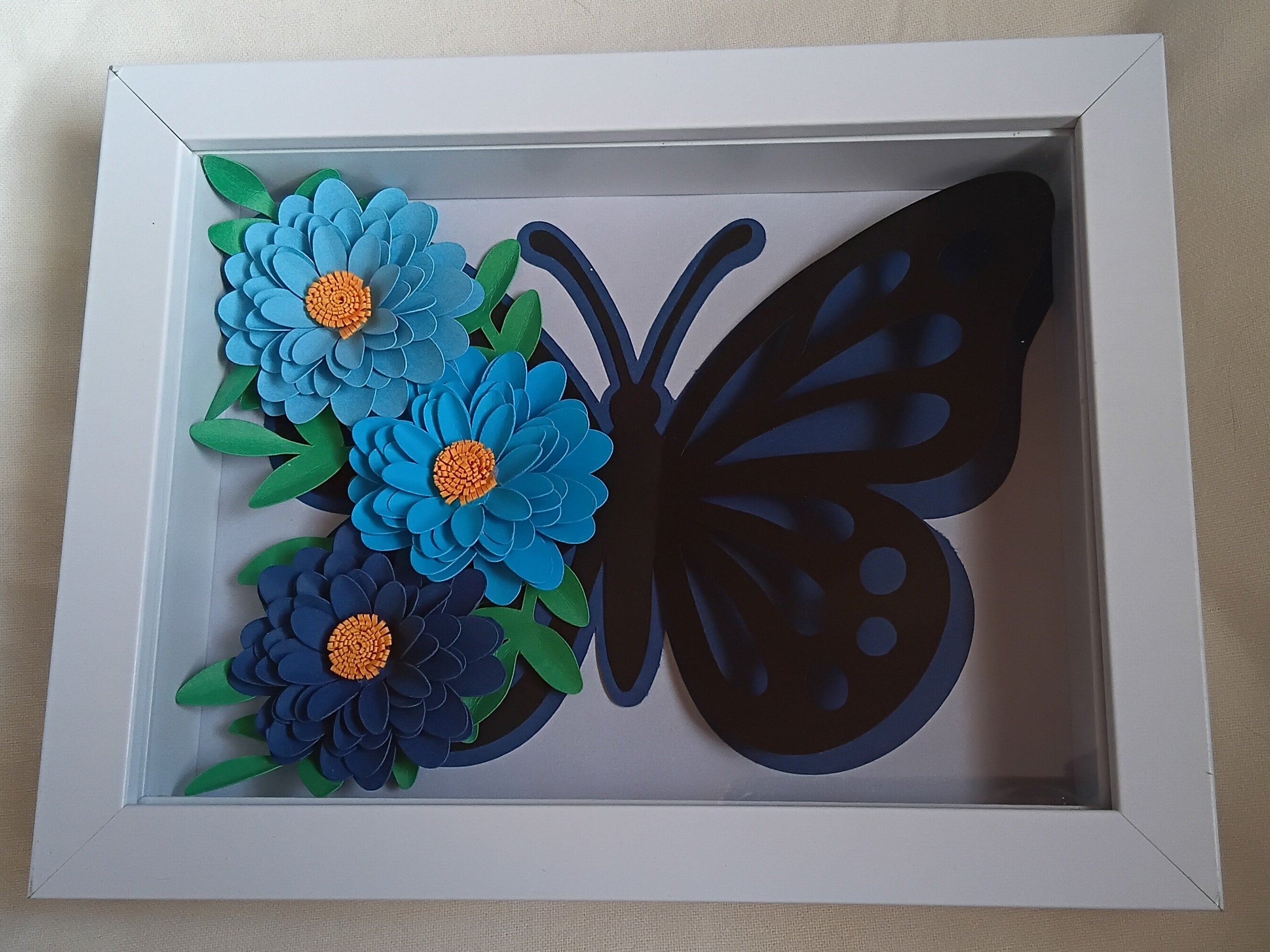Floral Butterfly 20cm x 15cm
