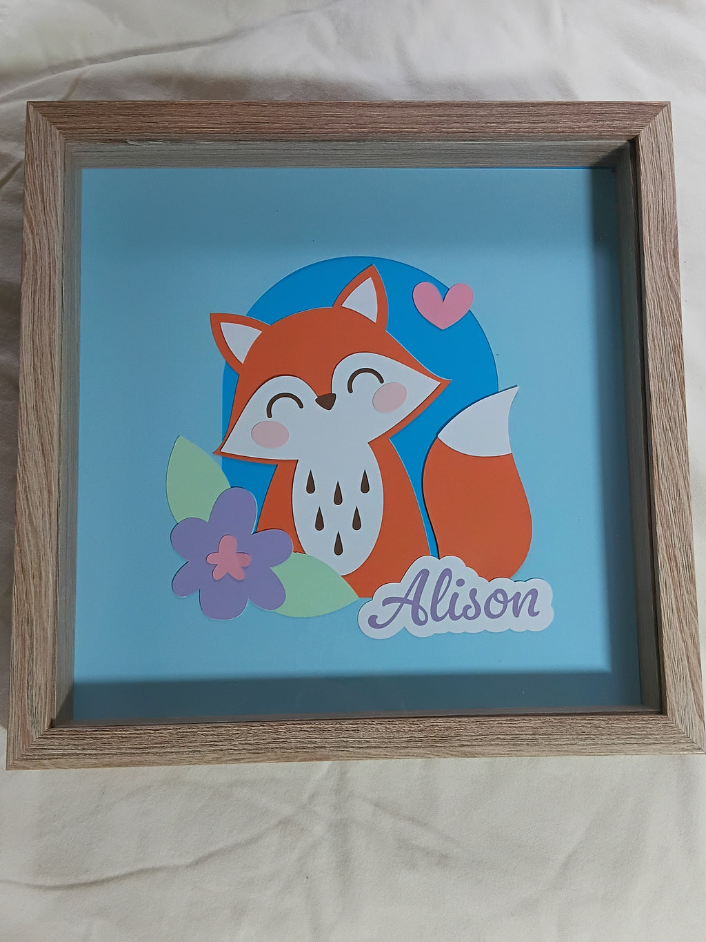 Personalised Fox 30cm x 30cm