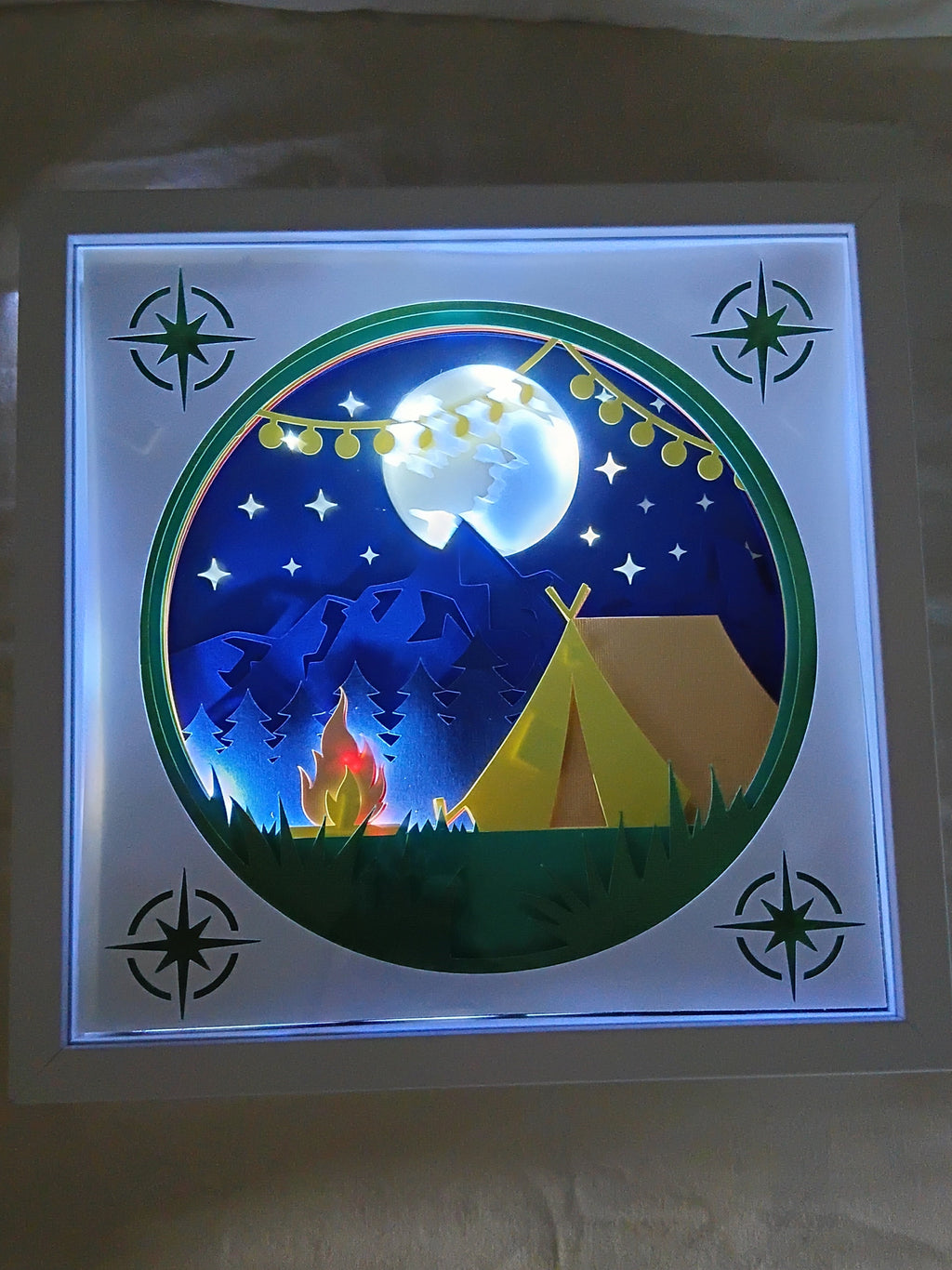 Camping Light Up Shadow Box